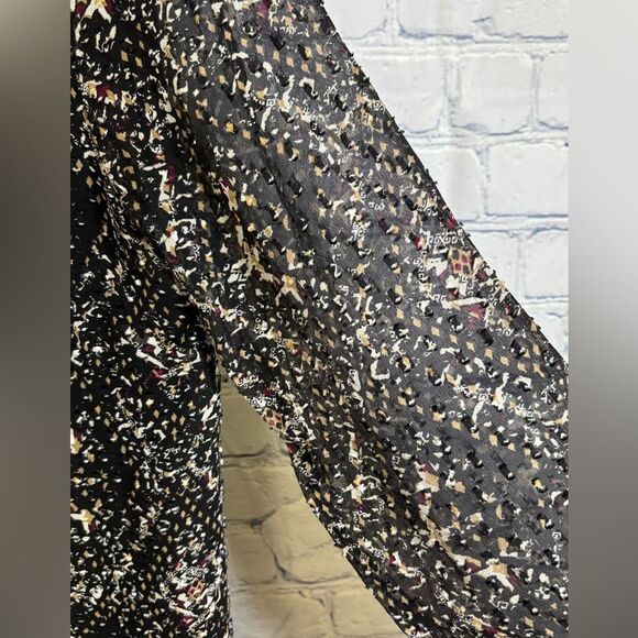 Club Monaco Abstract Swiss Dot Back Zipper Silk Parisian Party Mini Dress 10 - Picture 5 of 12